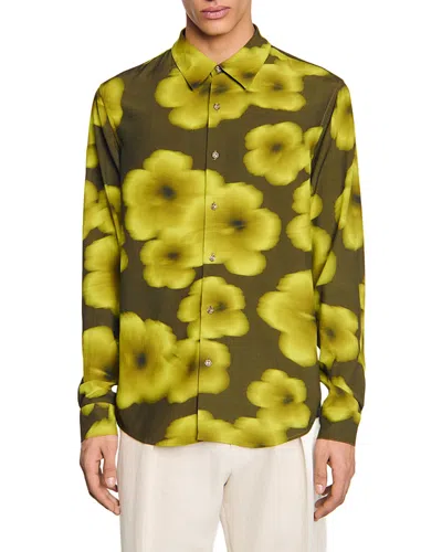 SANDRO LOOSE FIT FLORAL SHIRT