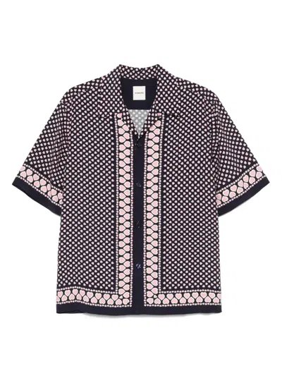 Sandro T-shirt Mit Herz-print In Blue