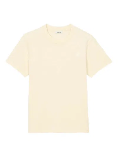 Sandro Heart T-shirt In Yellow
