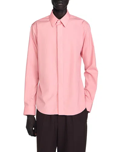 Sandro Hidden Placket Formal Shirt In Pink