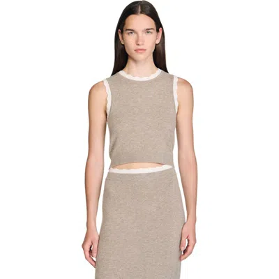 SANDRO SANDRO HIGH-NECK KNIT SWEATER