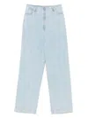 Sandro Faded Wide Leg Jeans In Blue Jean In Blue