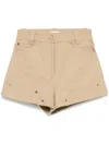Sandro High-waist Shorts In Neutrals