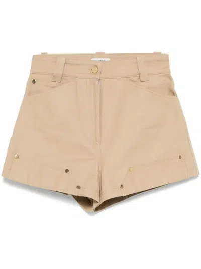 Sandro High-waist Shorts In Neutrals
