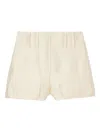 Sandro Womens Naturels Mid-rise Flap-pocket Woven Shorts In Neutrals