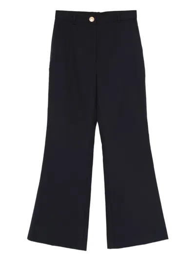 Sandro High-waiste Trousers In Blue