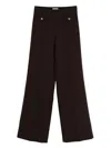 Sandro Womens Brown Flared-leg High-rise Stretch-woven Trousers In Brown