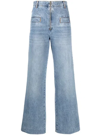 SANDRO HIGH-WAISTED WIDE-LEG JEANS