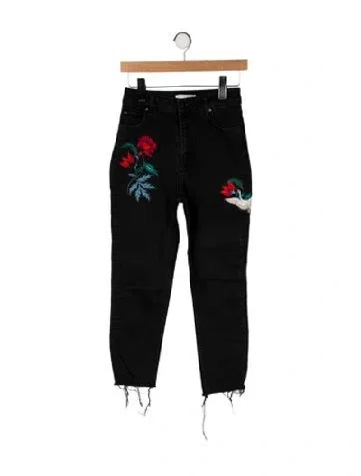 Pre-owned Sandro High-rise Skinny Leg Jeans In Black