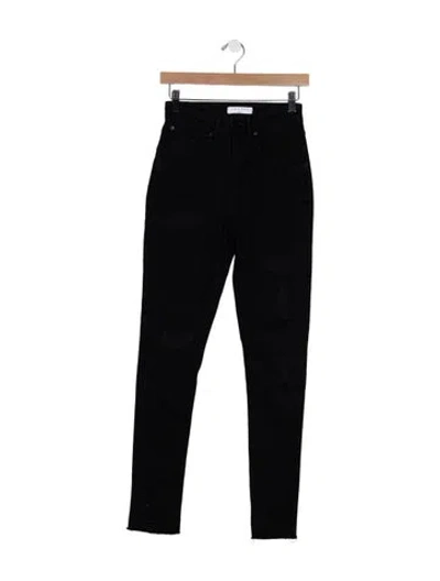 Pre-owned Sandro High-rise Skinny Leg Jeans In Black