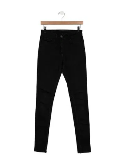Pre-owned Sandro High-rise Skinny Leg Jeans In Black