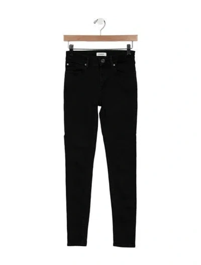 Pre-owned Sandro High-rise Skinny Leg Jeans In Black