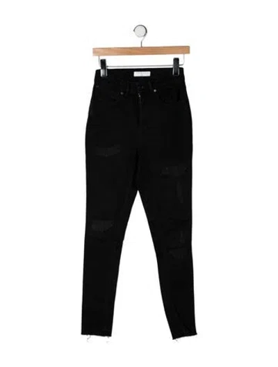 Pre-owned Sandro High-rise Skinny Leg Jeans In Black