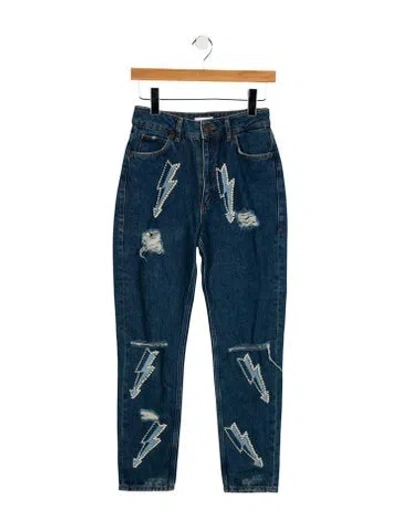 Pre-owned Sandro High-rise Skinny Leg Jeans In Blue