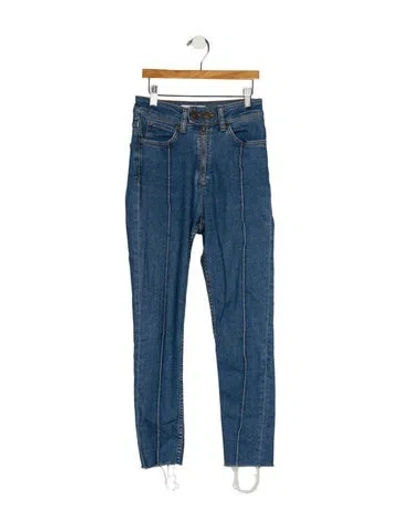 Pre-owned Sandro High-rise Skinny Leg Jeans In Blue