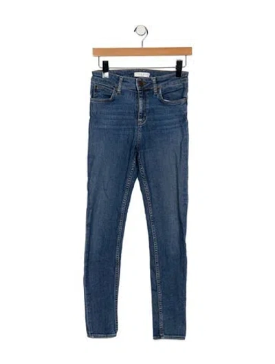 Pre-owned Sandro High-rise Skinny Leg Jeans In Blue