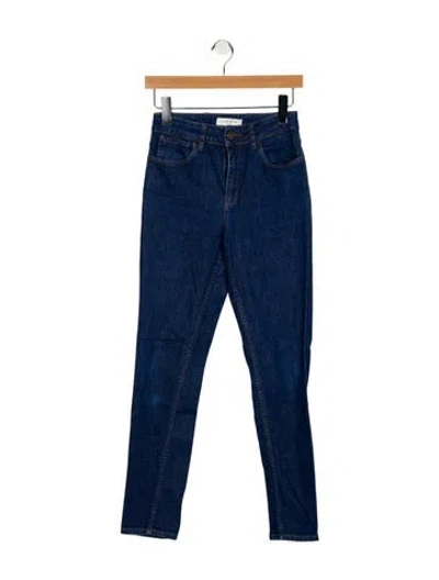 Pre-owned Sandro High-rise Skinny Leg Jeans In Blue