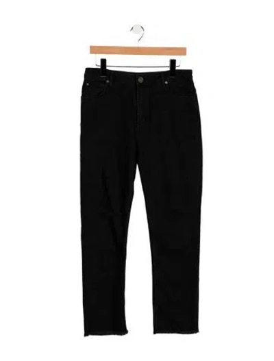 Pre-owned Sandro High-rise Straight Leg Jeans In Black