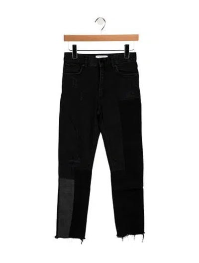 Pre-owned Sandro High-rise Straight Leg Jeans In Black