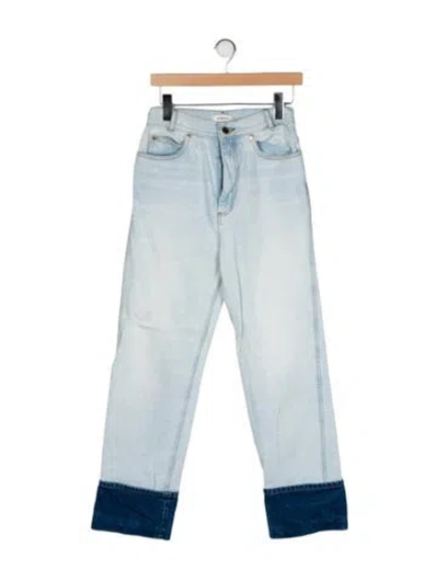 Pre-owned Sandro High-rise Straight Leg Jeans In Blue
