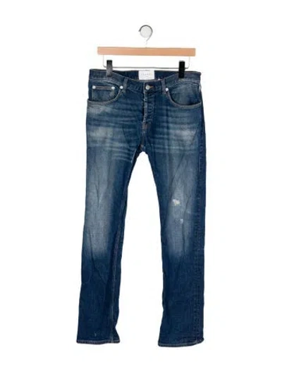 Pre-owned Sandro High-rise Straight Leg Jeans In Blue