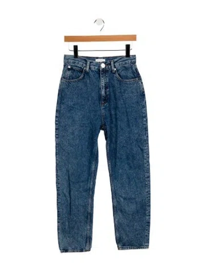 Pre-owned Sandro High-rise Straight Leg Jeans In Blue