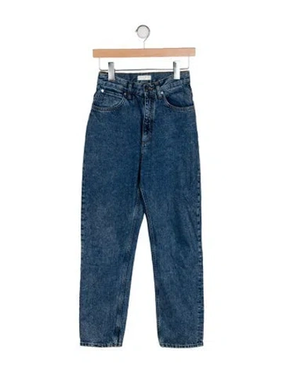 Pre-owned Sandro High-rise Straight Leg Jeans In Blue