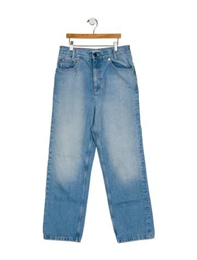 Pre-owned Sandro High-rise Straight Leg Jeans In Blue