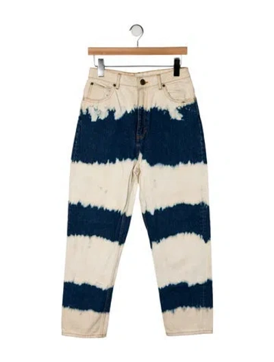 Pre-owned Sandro High-rise Straight Leg Jeans In Blue