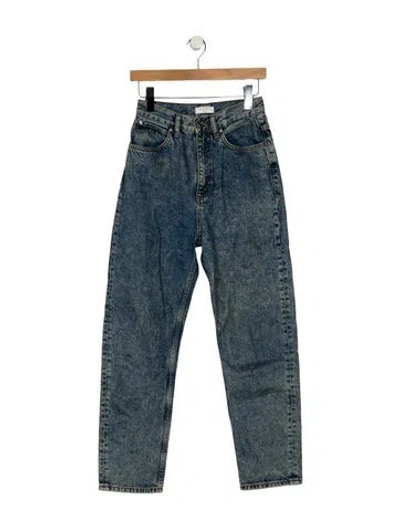 Pre-owned Sandro High-rise Straight Leg Jeans In Blue