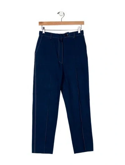 Pre-owned Sandro High-rise Straight Leg Jeans In Blue