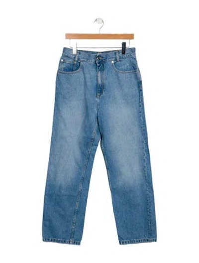 Pre-owned Sandro High-rise Straight Leg Jeans In Blue