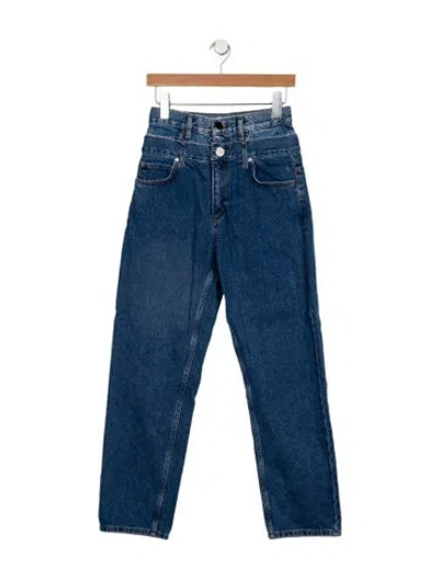 Pre-owned Sandro High-rise Straight Leg Jeans In Blue