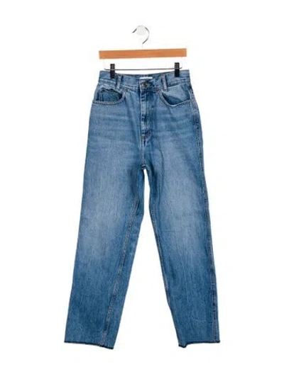 Pre-owned Sandro High-rise Straight Leg Jeans In Blue