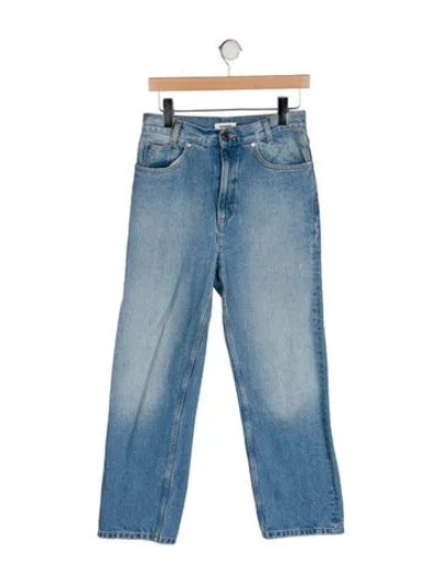 Pre-owned Sandro High-rise Straight Leg Jeans In Blue