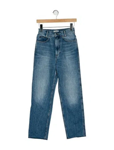 Pre-owned Sandro High-rise Straight Leg Jeans In Blue