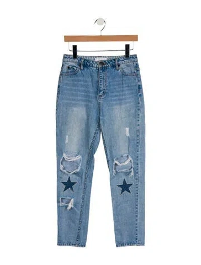 Pre-owned Sandro High-rise Straight Leg Jeans In Blue