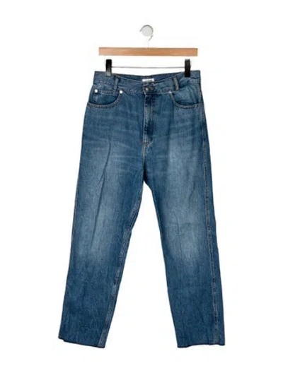 Pre-owned Sandro High-rise Straight Leg Jeans In Blue