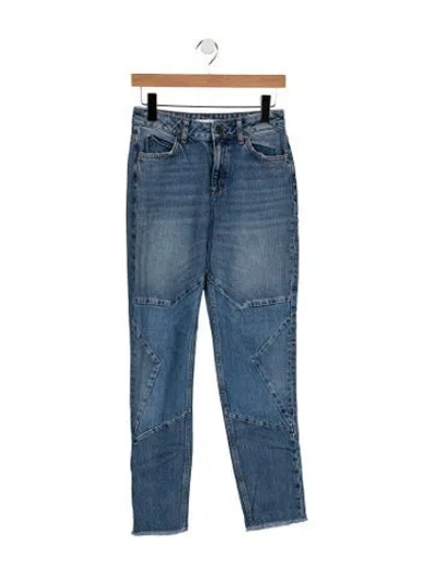 Pre-owned Sandro High-rise Straight Leg Jeans In Blue