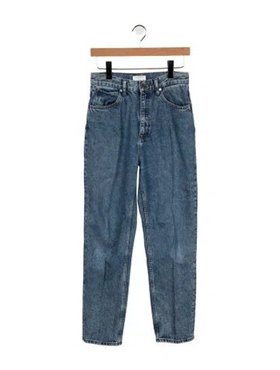 Pre-owned Sandro High-rise Straight Leg Jeans In Blue