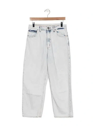 Pre-owned Sandro High-rise Straight Leg Jeans In Blue