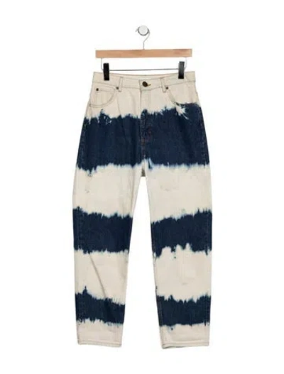 Pre-owned Sandro High-rise Straight Leg Jeans In Blue