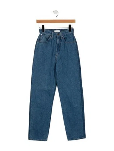 Pre-owned Sandro High-rise Straight Leg Jeans In Blue