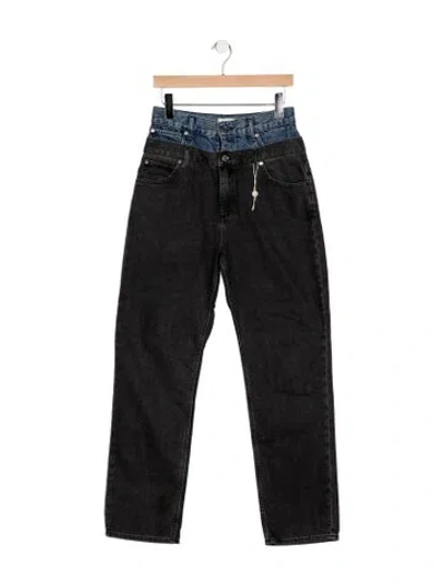Pre-owned Sandro High-rise Straight Leg Jeans In Blue