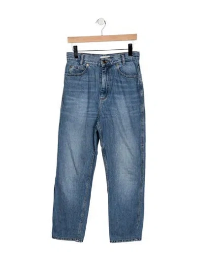 Pre-owned Sandro High-rise Straight Leg Jeans In Blue
