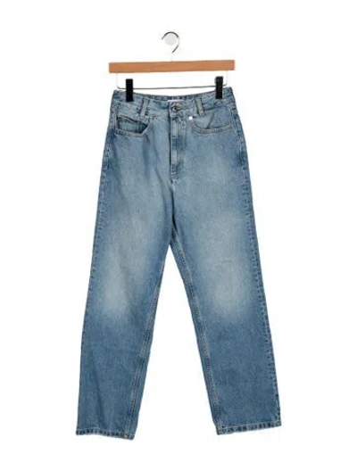 Pre-owned Sandro High-rise Straight Leg Jeans In Blue
