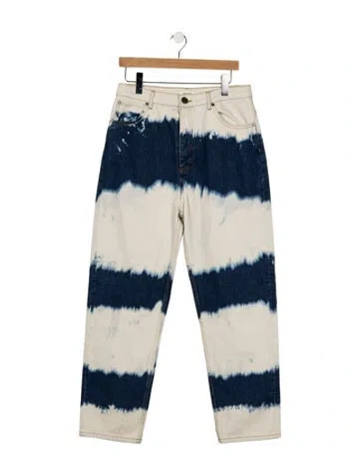 Pre-owned Sandro High-rise Straight Leg Jeans In Blue