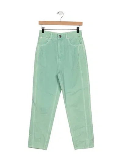 Pre-owned Sandro High-rise Straight Leg Jeans In Blue