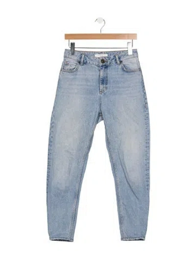 Pre-owned Sandro High-rise Straight Leg Jeans In Blue