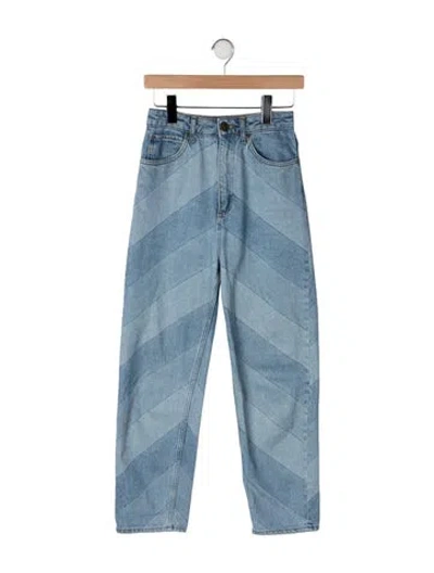 Pre-owned Sandro High-rise Straight Leg Jeans In Blue